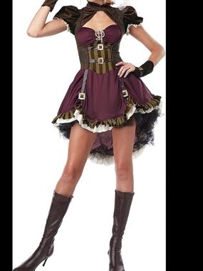 California Costumes Steampunk Lady Costume Dress